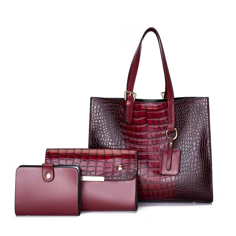 Vintage Large Capacity Handbag Set Tote Bag for Women