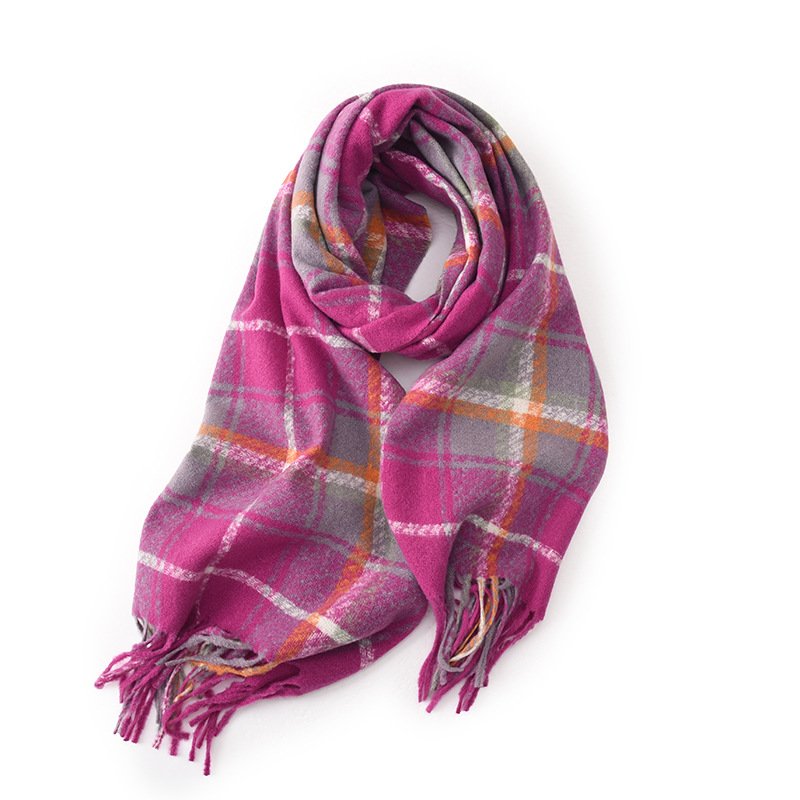Thick winter warm scarf, 200*34 cm (excluding tassels),90% sheep wool - Image 4