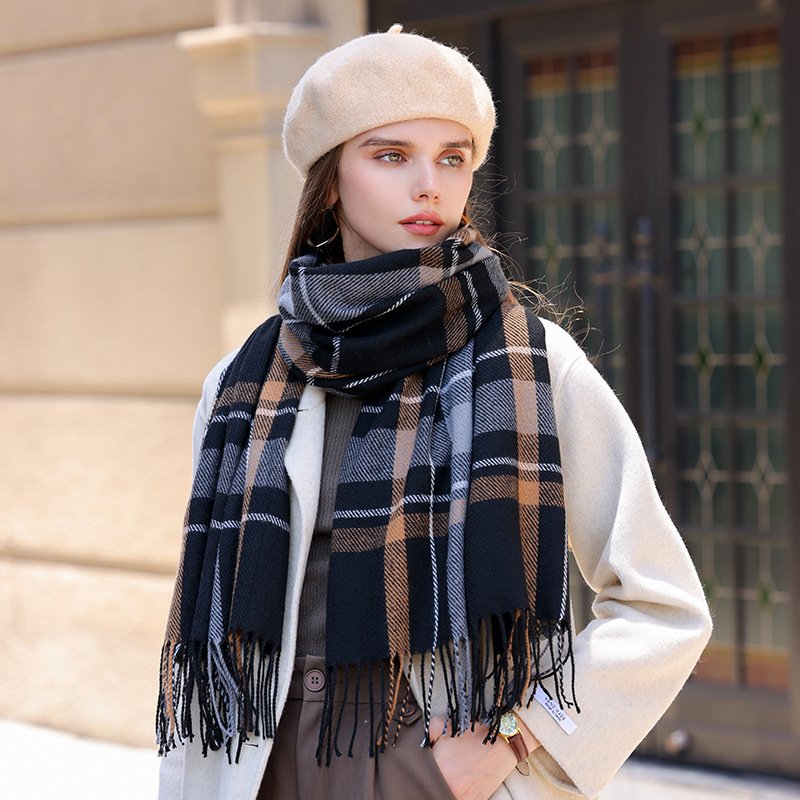 Soft and comfortable multifunctional knitted scarf, 35*190cm