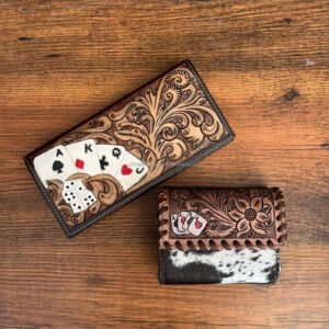 Classic Leather Handbags for Men & Leather Purse Wallet E, 27x21cm / 19x10cm