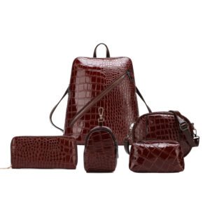 Fashion Trendy Leather Bags Women Handbag Purse Set
