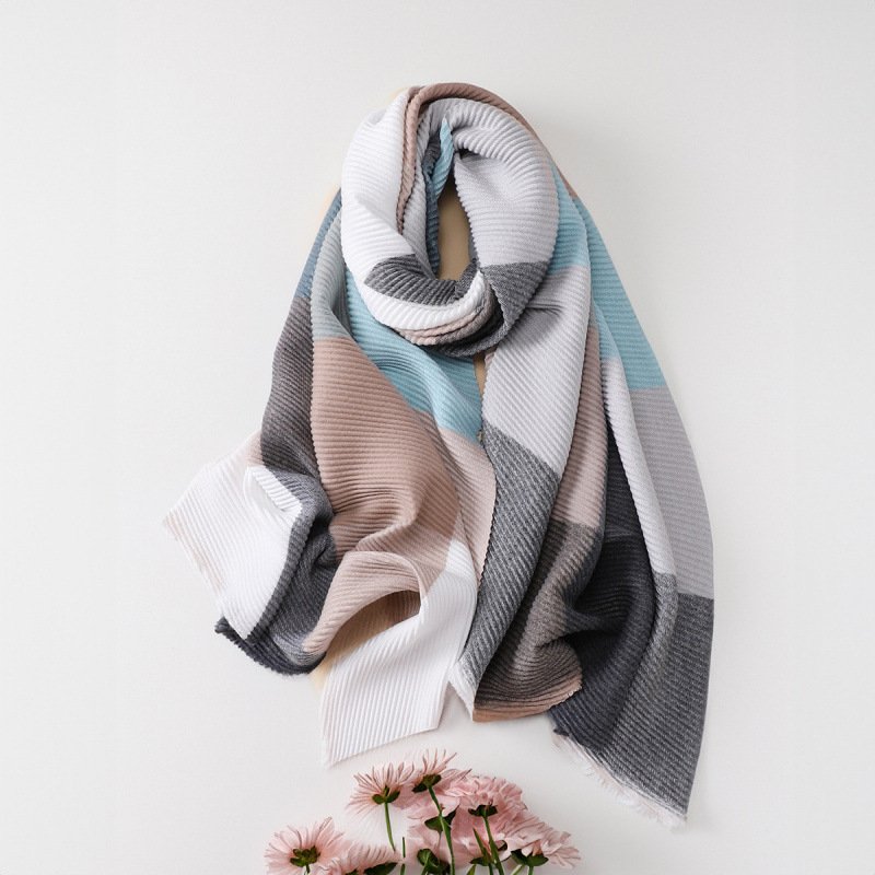 Versatile and comfortable knitted scarf, 180*34cm - Image 6