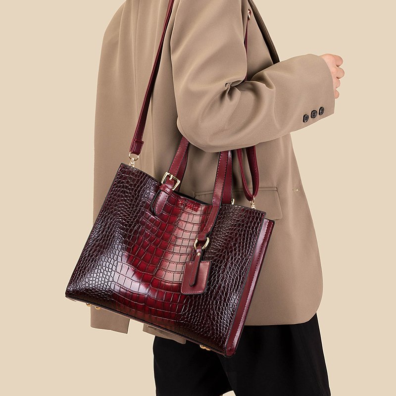 Vintage Large Capacity Handbag Set Tote Bag for Women - Image 2