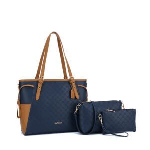 Leather Women Shoulder Purse Bag Set